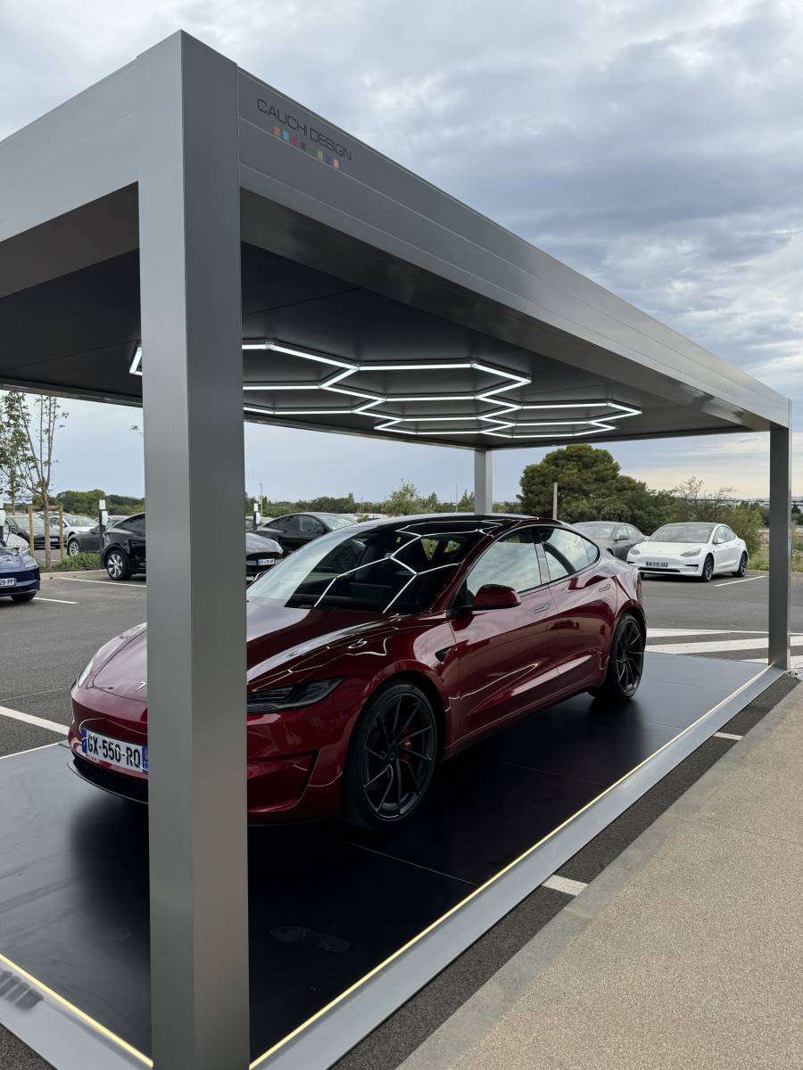 carport cauchi design tesla 