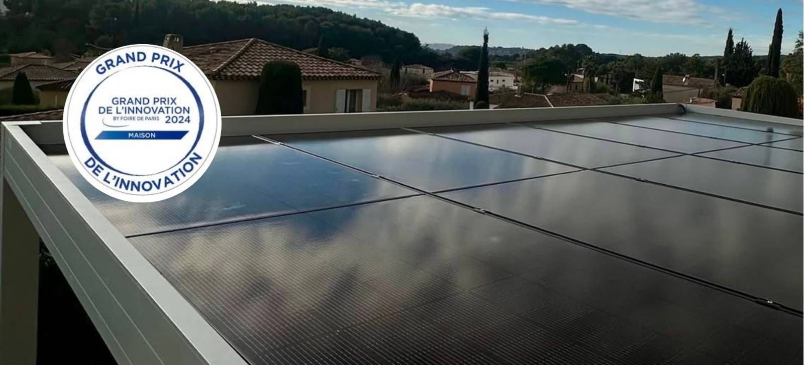 Abri voiture avec panneaux solaires intégrés - Nice 