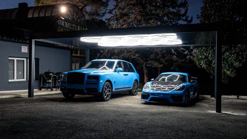 abri de voiture avec éclairage à Mougins