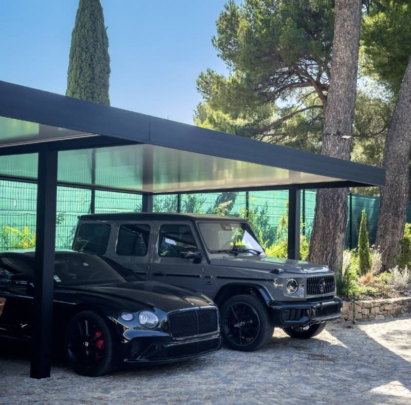 abri de voiture cauchi design en aluminium