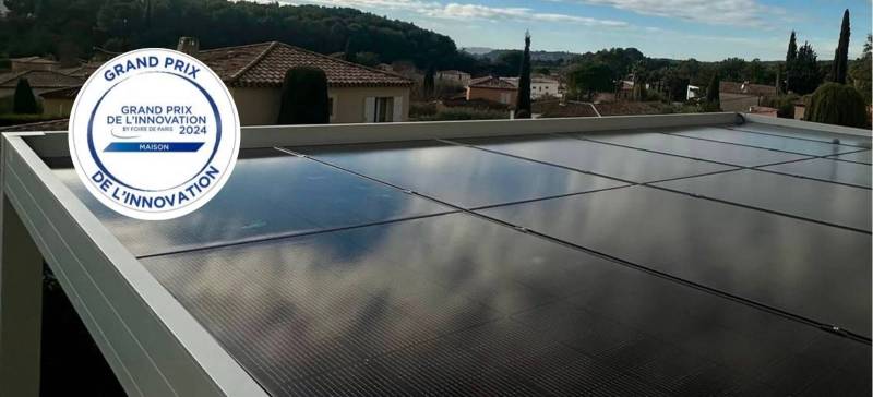 Abri voiture avec panneaux solaires intégrés - Nice 