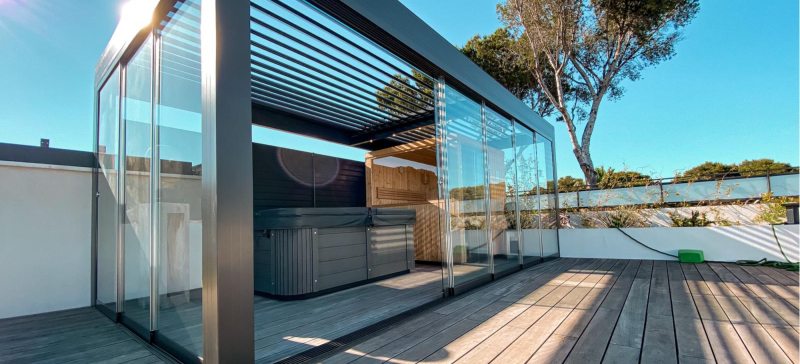 Abri jardin jacuzzi à Monaco 